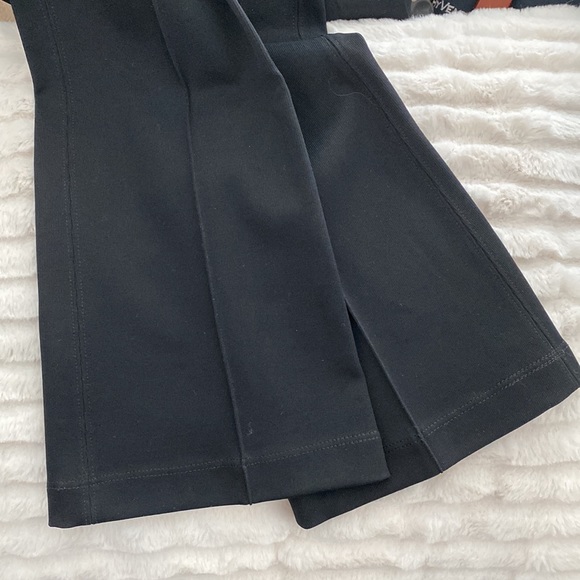 Helmut Lang Cropped Flare Rib Trouser in Black - Picture 9 of 10